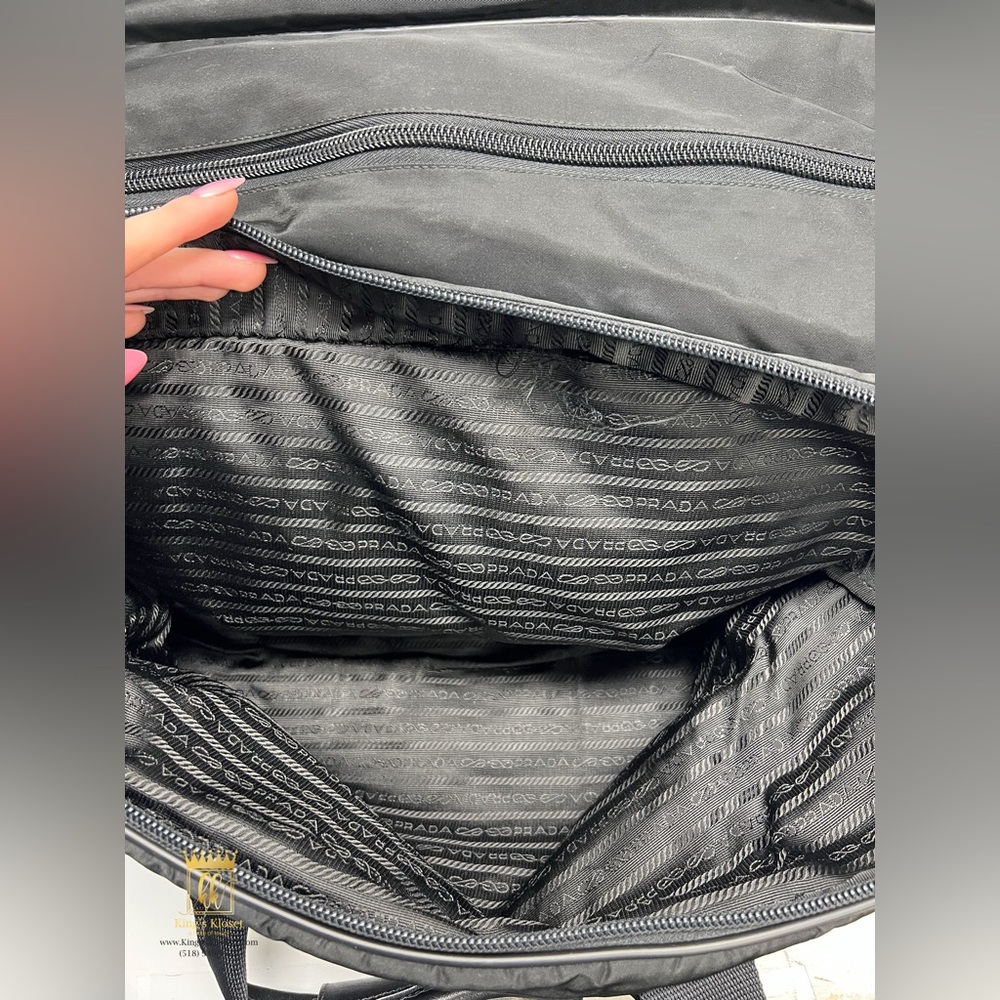 Prada nylon leather trim travel bag - Picture 10 of 16